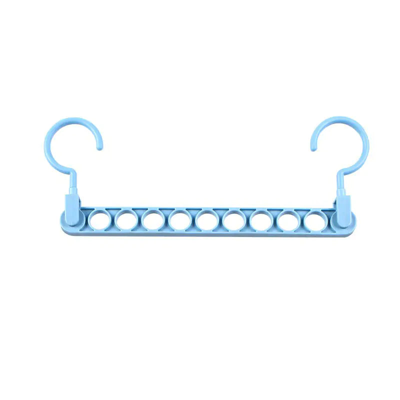 9-Hole Magic Clothes Hanger for Closet Organization VibelyDrop Blue