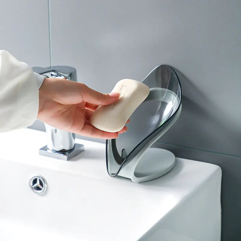 Creative Leaf-Shaped Soap Holder with Suction Cup VibelyDrop