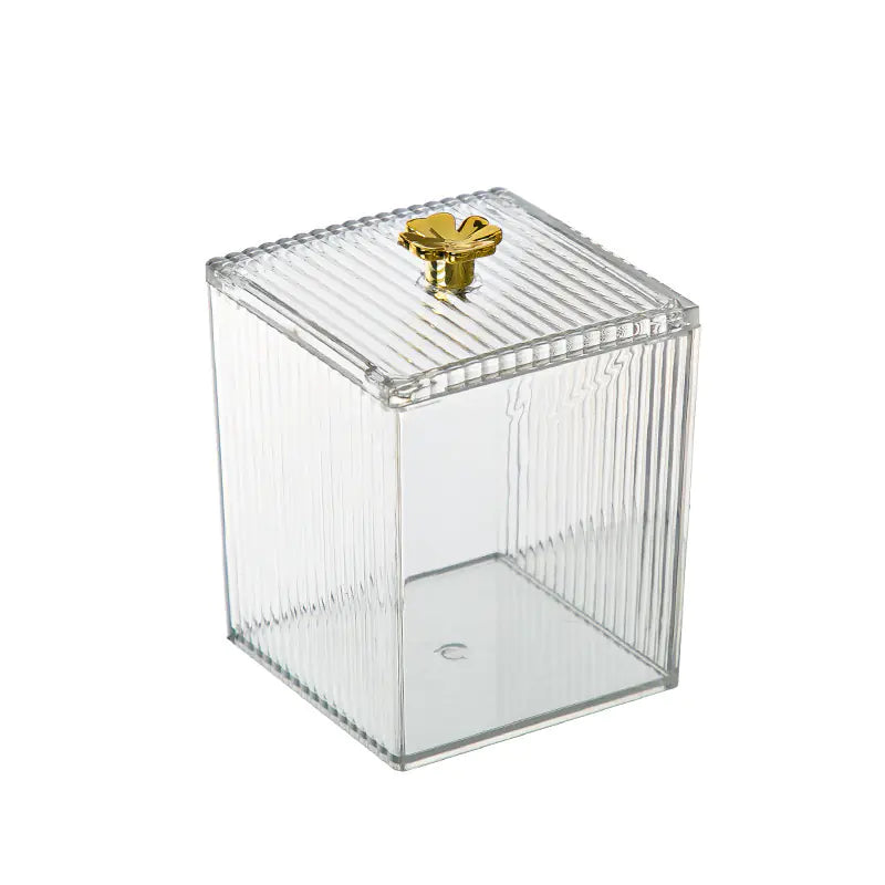 Transparent Clover Cotton Swab Box for Desktop Storage VibelyDrop