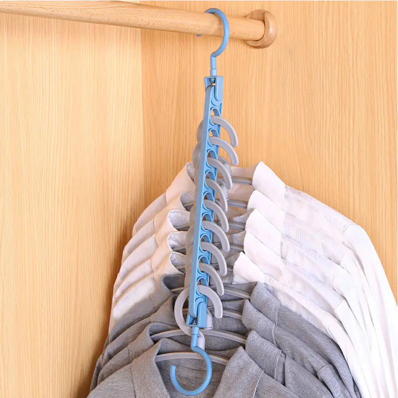 9-Hole Magic Clothes Hanger for Closet Organization VibelyDrop