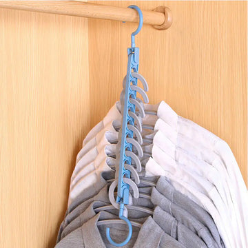 9-Hole Magic Clothes Hanger for Closet Organization VibelyDrop