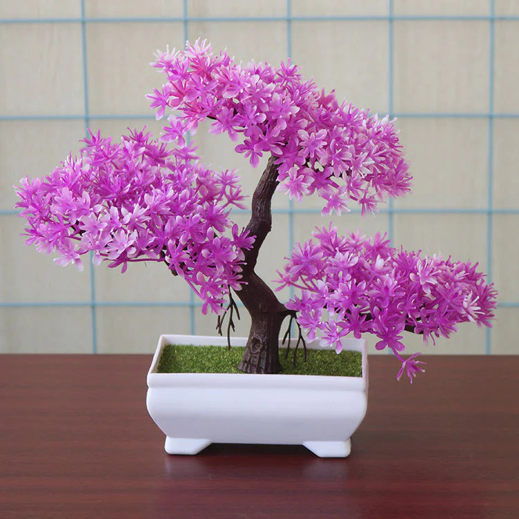 Decorative Artificial Bonsai Plant VibelyDrop Purple Red