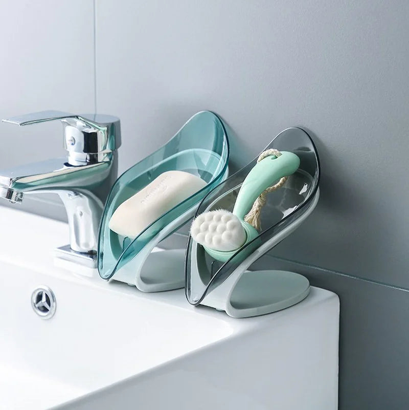 Creative Leaf-Shaped Soap Holder with Suction Cup VibelyDrop