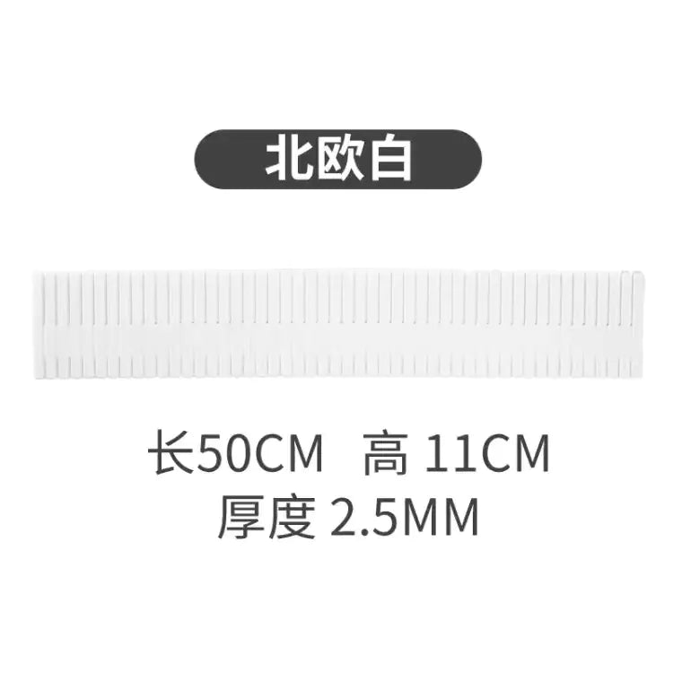 Expandable Drawer Divider for Cosmetics Organization VibelyDrop White length 50cm height 11cm(5 pieces)