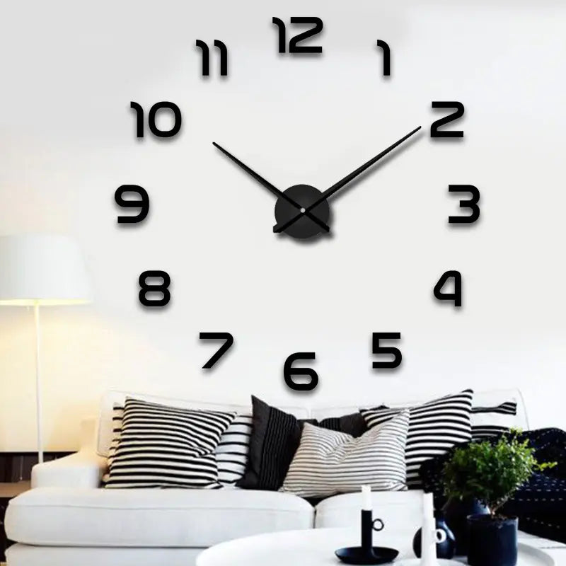 Creative 3D Acrylic DIY Wall Clock for Living Room VibelyDrop