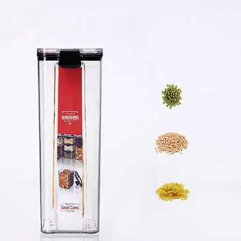 Transparent Plastic Square Kitchen Storage Jar VibelyDrop 700ML*3【 Today's special Buy 1 get 2 free 】 / default