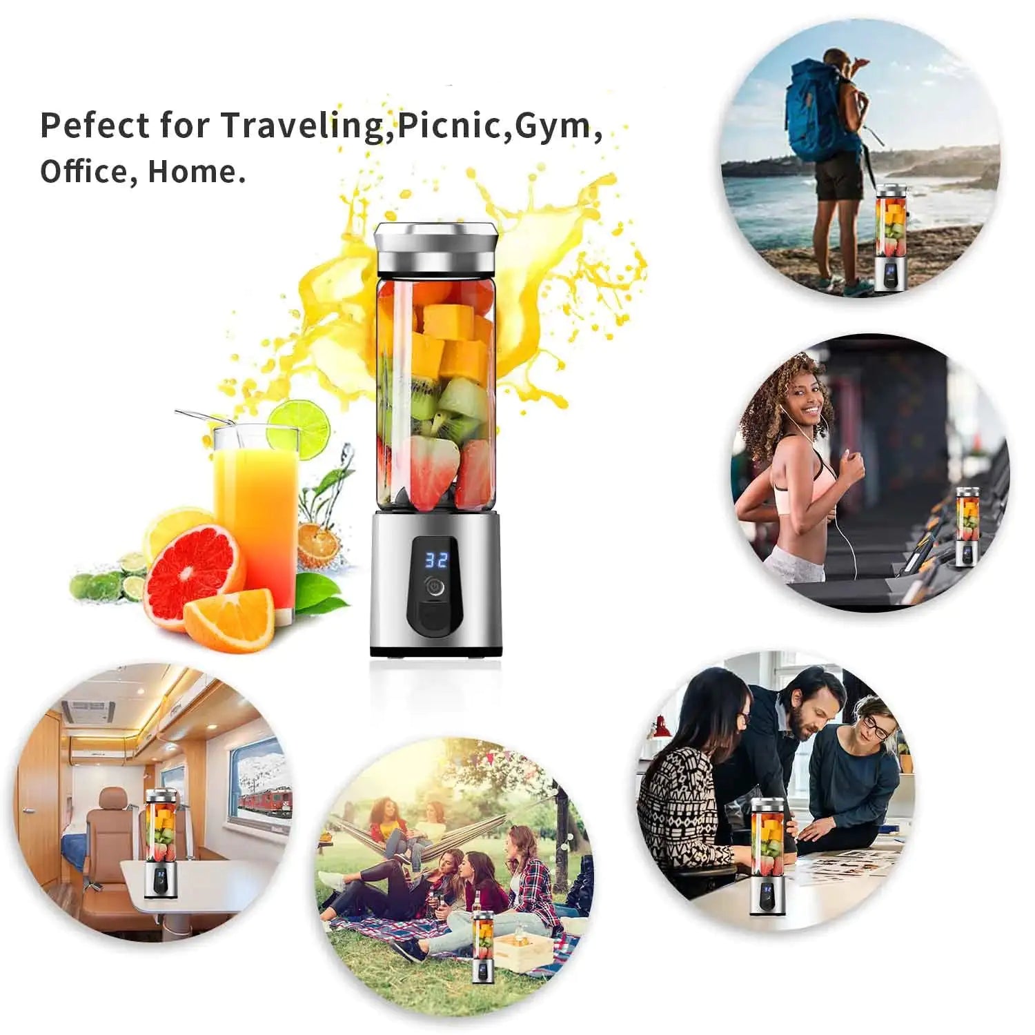 JuiceUp N Go Quick Portable Juicer And Smoothie Blender VibelyDrop