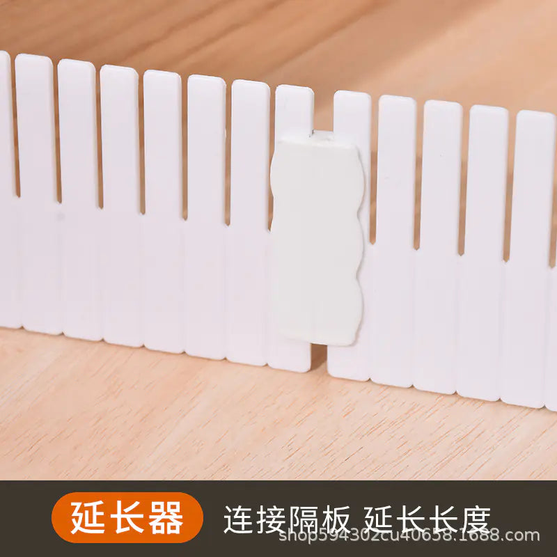 Expandable Drawer Divider for Cosmetics Organization VibelyDrop White extension accessories (10)
