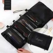Upgraded Large Capacity Portable Cosmetic Storage Bag VibelyDrop Black