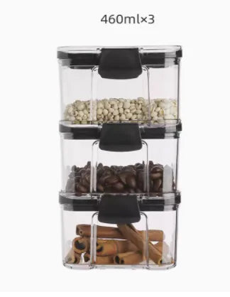 Transparent Plastic Square Kitchen Storage Jar VibelyDrop