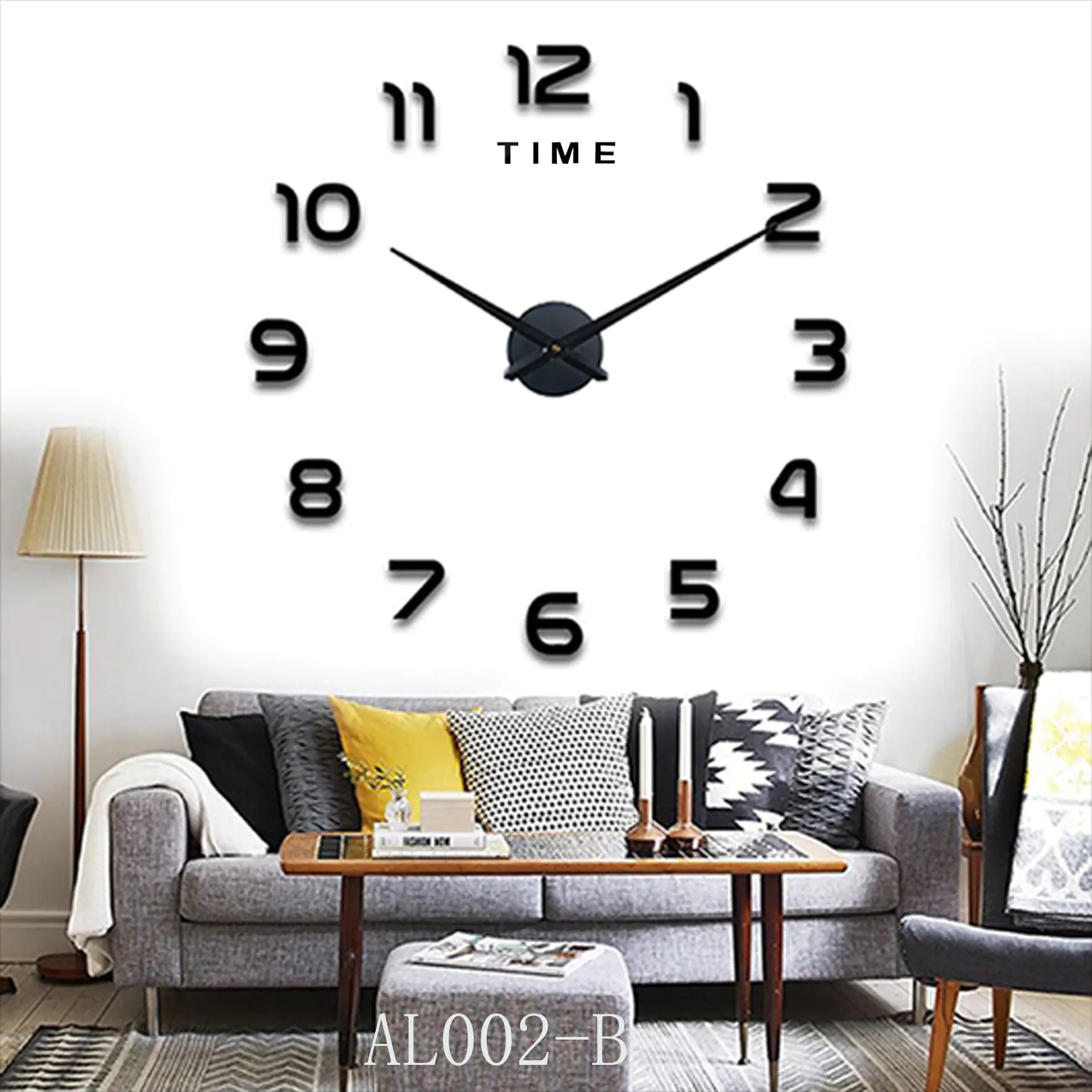 Creative 3D Acrylic DIY Wall Clock for Living Room VibelyDrop