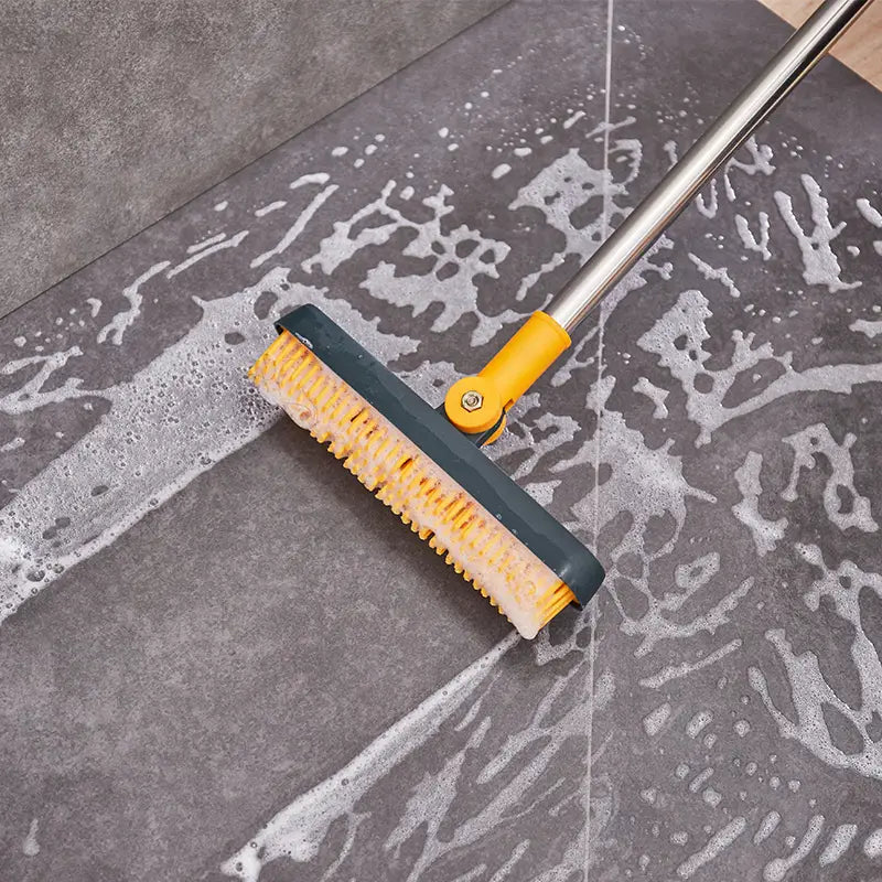 3-in-1 Floor Scrub Brush with Squeegee and Rotating Head VibelyDrop