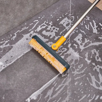 3-in-1 Floor Scrub Brush with Squeegee and Rotating Head VibelyDrop