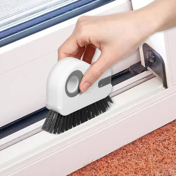 Amabro Window Groove Cleaning Brush Window Track Kitchen Cleaning Brushes with A Fluted Dustpan Hand-held Groove Gap Cleaning Tools for Window Gaps Sliding Door and Shutter Air Conditioner VibelyDrop