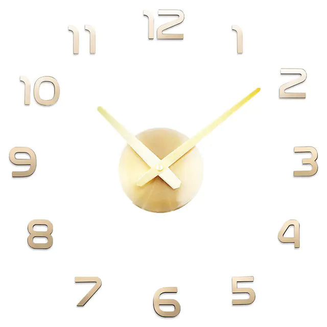 Creative 3D Acrylic DIY Wall Clock for Living Room VibelyDrop Full gold 50 70CM