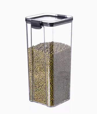 Transparent Plastic Square Kitchen Storage Jar VibelyDrop