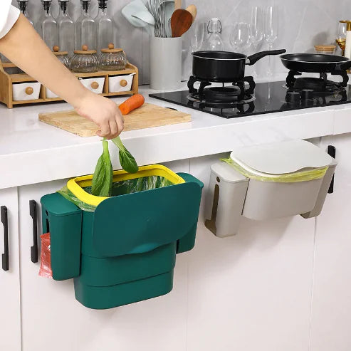 Retractable Wall-Mounted Trash Can with Lid VibelyDrop