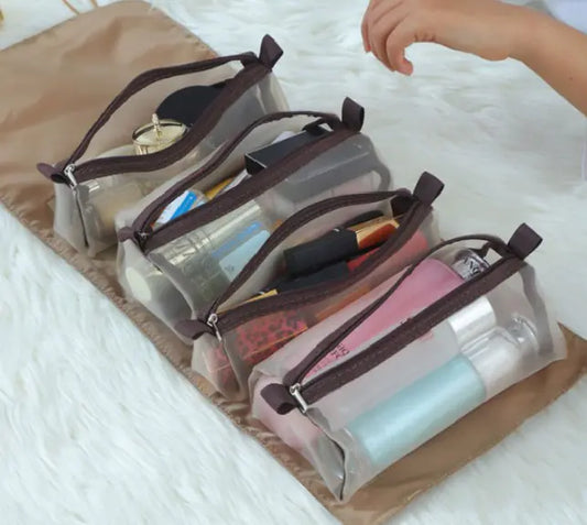 Upgraded Large Capacity Portable Cosmetic Storage Bag VibelyDrop Yellow