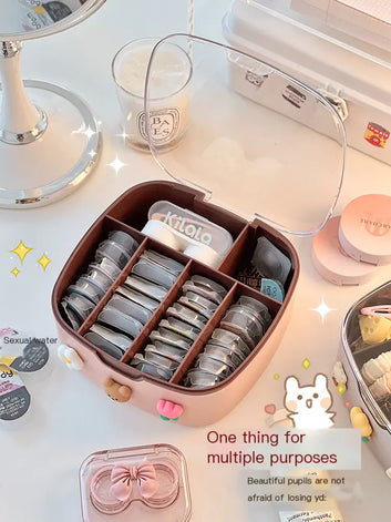 Desktop Organizer Box with Lid for Cables and Accessories VibelyDrop