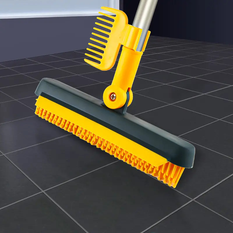 3-in-1 Floor Scrub Brush with Squeegee and Rotating Head VibelyDrop