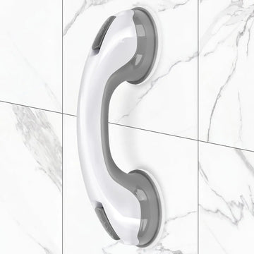 Shower Handle 1 Pack Grab Bars for Bathtubs & Showers 12 inch Grab Bars for Bathroom with Strong Hold Suction Cup Balance Bar Safety Hand Rail for Injury Senior Elderly Grey VibelyDrop 1 / Gray
