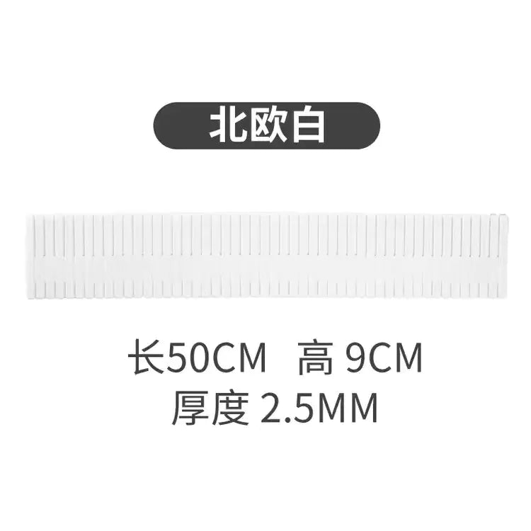 Expandable Drawer Divider for Cosmetics Organization VibelyDrop White length 50cm height 9cm(5 pieces)