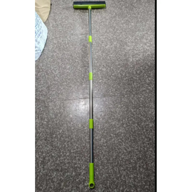 Silicone Pet Hair Broom VibelyDrop Green 4 section pole