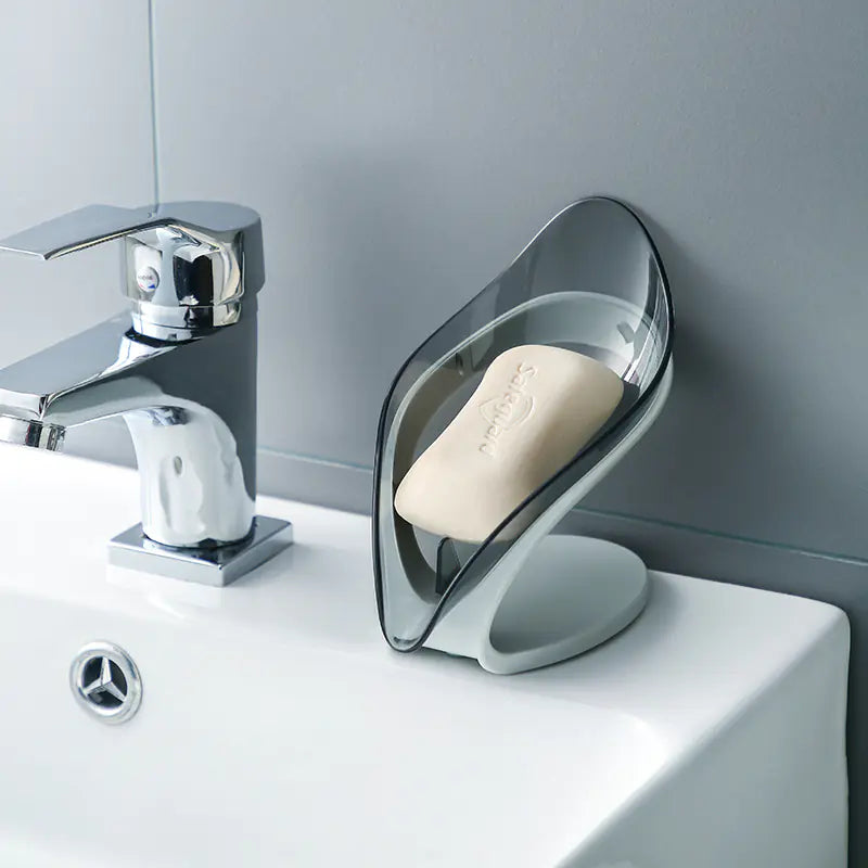 Creative Leaf-Shaped Soap Holder with Suction Cup VibelyDrop