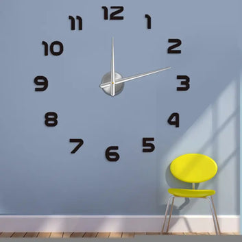 Creative 3D Acrylic DIY Wall Clock for Living Room VibelyDrop