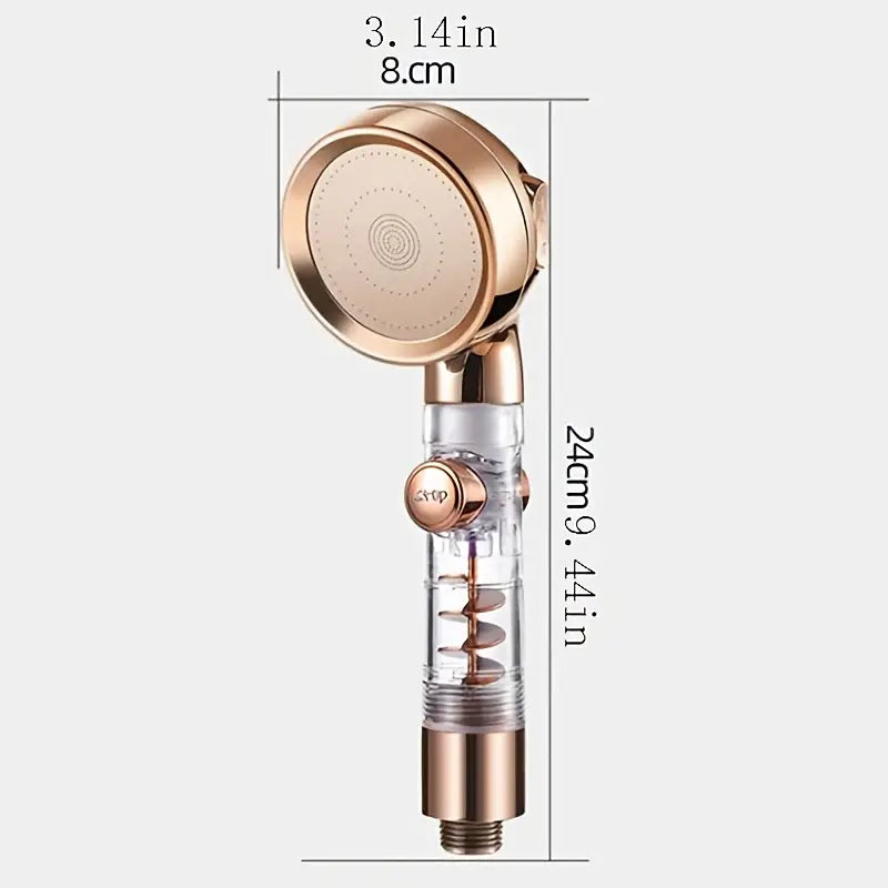 Three-Speed Turbo-Rod Pressurized Shower Head VibelyDrop