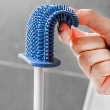 Wall-mounted Toilet Brush and Holder with Silicone Head VibelyDrop