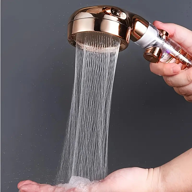 Three-Speed Turbo-Rod Pressurized Shower Head VibelyDrop