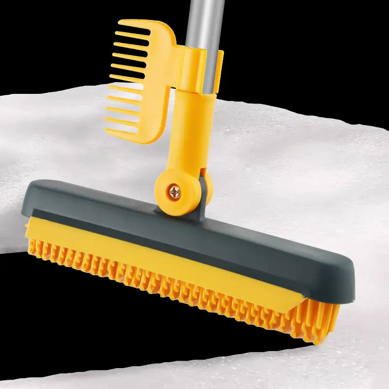 3-in-1 Floor Scrub Brush with Squeegee and Rotating Head VibelyDrop